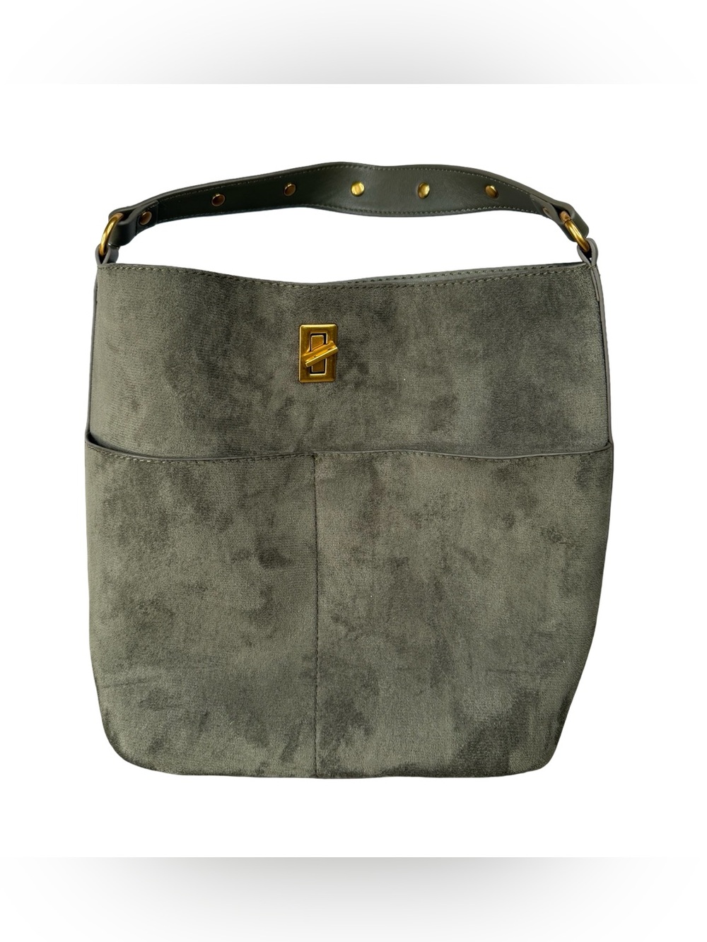 House of Harlow 1960 Olive Green Suede Bucket Bag